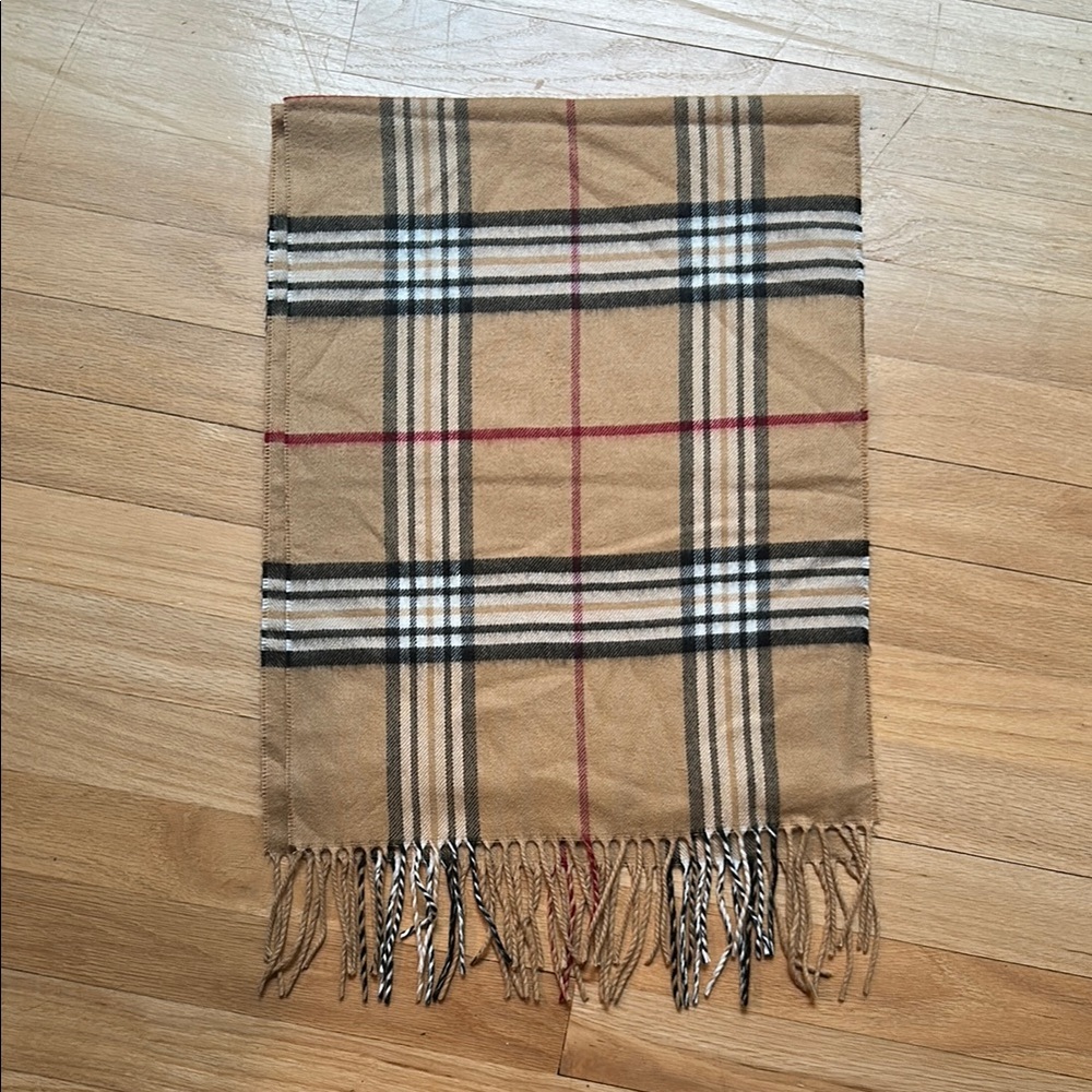 Plaid Tan Scarf
